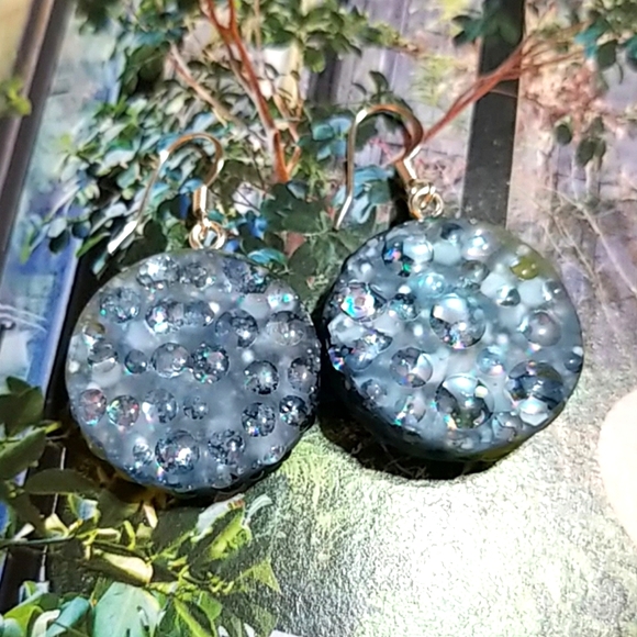 RAINDROP EFFECT MzMax Resin Designs Earrings - Picture 6 of 8